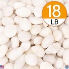 18 6 Lbs Premium White Decorative Pebbles - Polished River Rock Aquarium Gravel