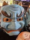 Vintage Halloween Japanese Hand Painted Paper Mache Masks Lot Of 3 Collectable 