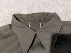 Us Army Shirt Mens Large Utility Coat Og-107 Sateen Military Vintage Green