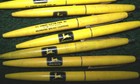 Vtg John Deere Clic Pen K c canary Advertising Morbark Brush Chippers