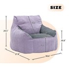 Giant Corduroy Bean Bag Chair Floor Sofa Lounger Armrest Shredded Foam Filled