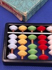 Vintage Soroban Rod Chinese Math Calculator Kid Counting Tool Colored 