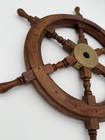 Wooden Nautical Ships Wheel Boat s Steering Wheel Helm 24  Marine Decoration 