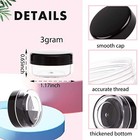 3 Gram Sample Containers  Mini Containers With Lids  50 Pack Black