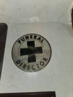 3 Vintage 70s Casket Coffin Plates bronze horse Head funeral Director Car Badge