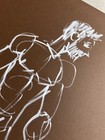 Male Nude Study-  Fine Art Drawing- Signed By Artist