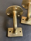 Vintage Solid Brass Handrail Bannister Arm Bracket Lot Of 4 