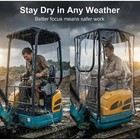 For Kubota U15 U17 U20 U30 Mini Excavator Cover Warm Awning Pvc Windproof