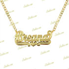 Personalized Gold Plated   2tone   Silver Double Name Plate Necklace Any Name