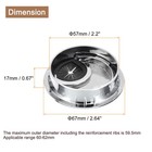 4pcs 2-1 4  57mm  Cable Hole Cover Abs Desk Cable Wire Cord Grommet Silver