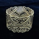 Vintage 1970   s Filigree Silver Plate Napkin Rings Set Of 8 From Portugal Euc