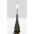 Vintage Mid-century Modern Turquoise Speckled Ceramic Table Lamp     Working