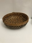 Vintage Winnowing Basket Bamboo Boho Wall Hanging 12    Round Black Diamond