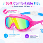 4 Pack Children s Swimming Goggles with Nose Clip   Earplug 3-14 Years Boy girl