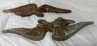 Pair 12    Vintage Cast Aluminum American Eagle Patriotic Emblem Wall Hanging