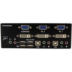 Startech 2 Port Dvi Vga Dual Monitor Kvm Switch Usb With Audio   Usb 2 0 Hub
