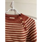Mabo Kids Striped Knit Sweater Button Shoulder Unisex Size 10 11