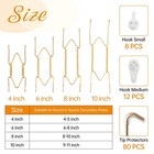20 Pcs Gold 4 6 8 10 Inch Stainless Steel Spring Plate Hangers Wall Hooks Decor