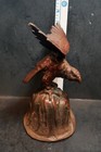 Antique 8    Cast Iron Perched Eagle    Bronze Look Coating Early 1900   s - Amazing