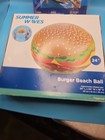 Summer Waves Burger Beach Ball Aprox  mate Inflated  Swimline Tire Ring