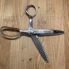 Vintage Wiss Newark Nj Usa Pinking Shears Silver Metal Zig Zag Fabric Scissors