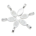 100pcs Silver Glue On Bail Charm Pendant Earring Bails For Glass Tile Diy Penda