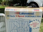 Vintage 20    Lakewood 3-speed White Box Fan  Model 200 i  Shipped In Original Box