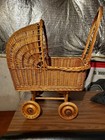 Vintage Wicker Baby Carriage 