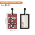 4pcs Luggage Tags  excuseme Not Your Bag  Funny Travel Tag Labels 4 Color 