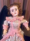 Antique German Bisque Doll  204 Glass Eyes Human Hair 19th C Style Rare