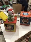 50s Mattel  Toy Jack In Box Jolly Tune Clown Not Working W  Rare Original Box 