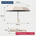 Windproof Umbrella  Compact Reverse Folding With Carabiner Handle  Uv   Rain Pro