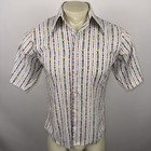 Vintage 60s 70s Sears Shirt Disco Hippy Nik Woodstock Mcm Japan Made Mens Medium