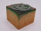 Vintage Printing Letterpress Printers Block Woman Holding Up A Scale