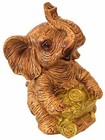 Feng Shui Wealth Lucky Trunk Up Elephant Statues Figurine Home Decor Gift-b
