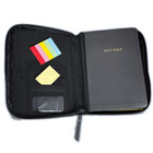 King James Kjv Large Print Zippered Bible With Organizer Cover  Black Leathertou