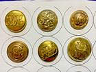 Mixed Lot 15 British Livery Fancy Letter  Monogram Coat Buttons 19th 20th C Vg 