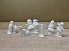 C-0898 Christmas Village Children Skating  Sledding  Thin Ice Ceramic Bisque