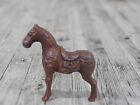 Small 4 3 4  Tall Cast Iron Rustic Flat Left Facing Side Half Horse Figure Toy