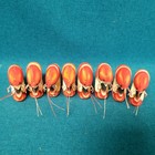 Set Of 8 Vtg Wooden Shrimp prawn crawfish Napkin Ring Holders 