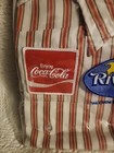 Vintage Enjoy Coca-cola Logo Striped Ls Button Up Uniform Shirt Xl New  Nip