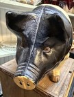 Vintage Large Cast Iron Pig Figurine 18 In 22  Lbs Paint Finish Farmhouse Decor