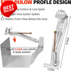 50 Pack 5 Inch Gutter Hangers Hd Hidden K Style Alum Preinstalled Screw - Us