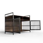 Dog Crate Furniture End Table Wooden Dog Cage Dog Kennel Indoor With Doors