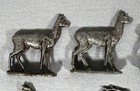 Vintage Lead Animals Hunter Metal Semi-flat Lot Of 13 Figures 1-2  Long