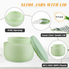 4 Pack 8 Oz Plastic Jars Round Cosmetic Container With Lids wide Mouth Soft
