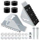Aluminum Anti-skid Ladder Feet Kit  Rubber Padded  2 Pack Replacement Parts