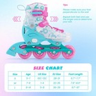 Kids Inline Skates For Boys Girls  4-size Adjustable Illuminating Roller Skates