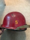 Wwii Fs sb Usn Damage Control Helmet   Marked    5      With Postwar Firestone Liner