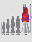 Custom Cool    27  Lava   Lamp Glossy Red Base - Yellow Wax purple Liquid